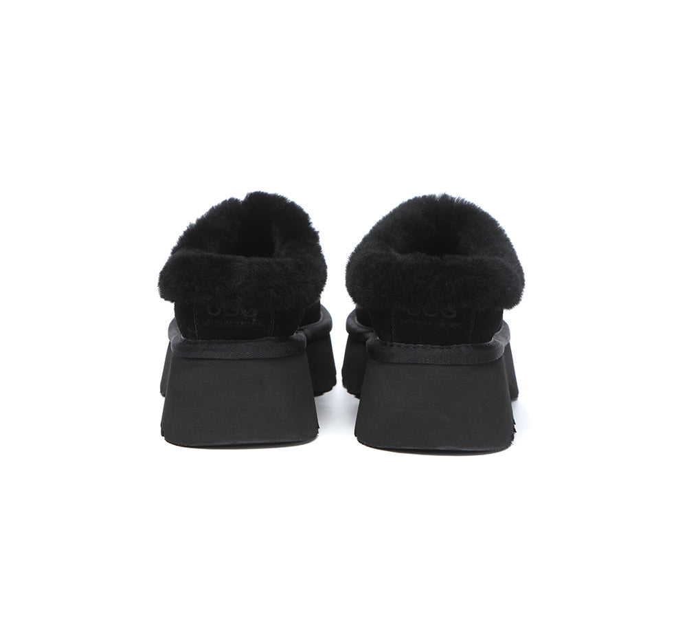 AUSTRALIAN SHEPHERD® UGG Slippers Sheepskin Wool Ankle Chunky Platform Adrian