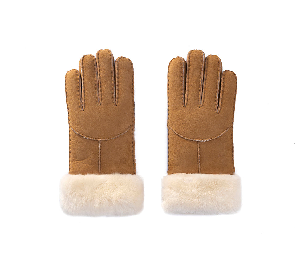 EVERAU® Ladies Fluffy Sheepskin Wool Gloves Stacey