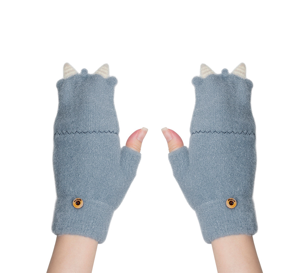 EVERAU® Fingerless Ultra Plush Knit Ewe Gloves