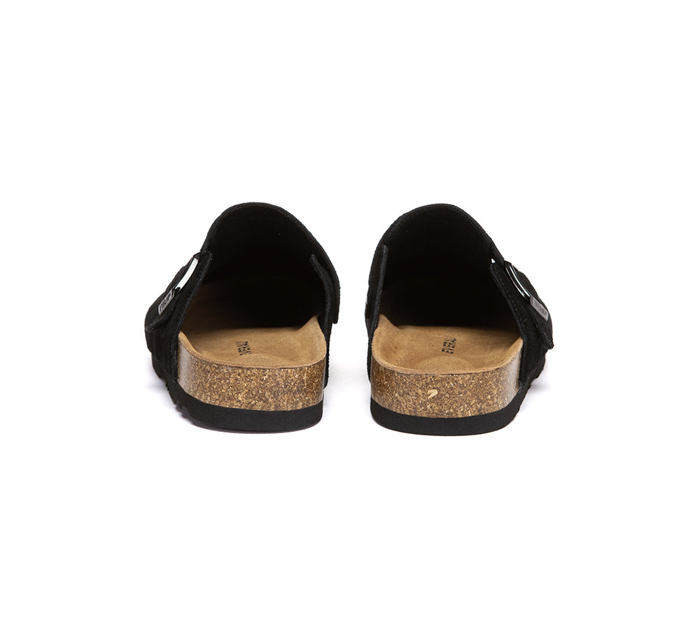 EVERAU® Adjustable Buckled Straps Slip-on Flat Sandal Slides Mason