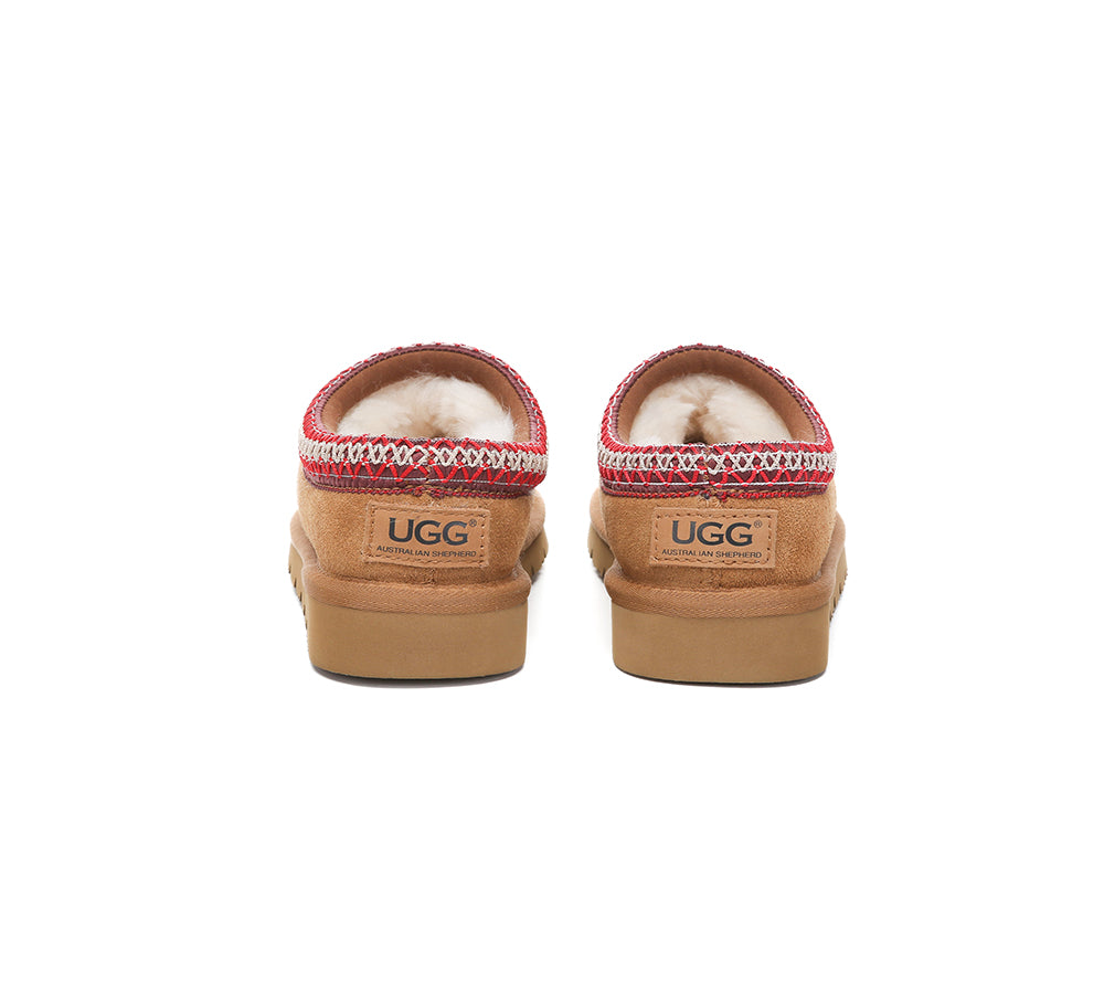 AUSTRALIAN SHEPHERD® UGG Sheepskin Wool Ankle Tazzy Slippers Hippie