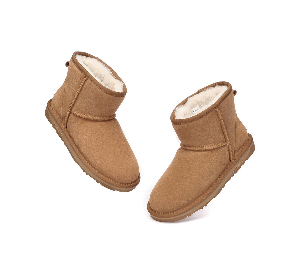 EVERAU® UGG Sheepskin Wool Ankle Boots Mini Classic Suede