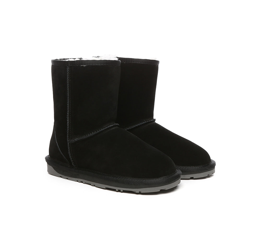 EVERAU® UGG Sheepskin Wool Mid Calf Boots Short Classic Suede