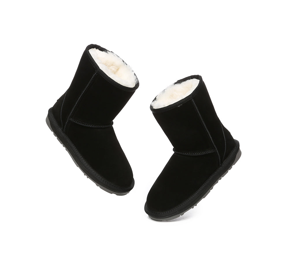 EVERAU® UGG Sheepskin Wool Mid Calf Boots Short Classic Suede