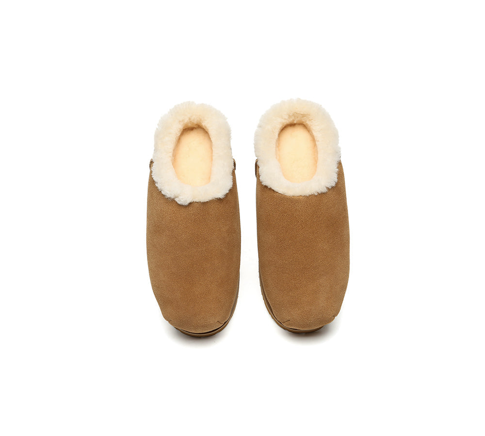 UGG EVERAU® UGG Slippers Sheepskin Wool Chunky Ankle Euro Loaf Pablo