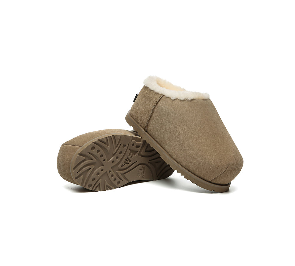 UGG EVERAU® UGG Slippers Sheepskin Wool Chunky Ankle Euro Loaf Pablo