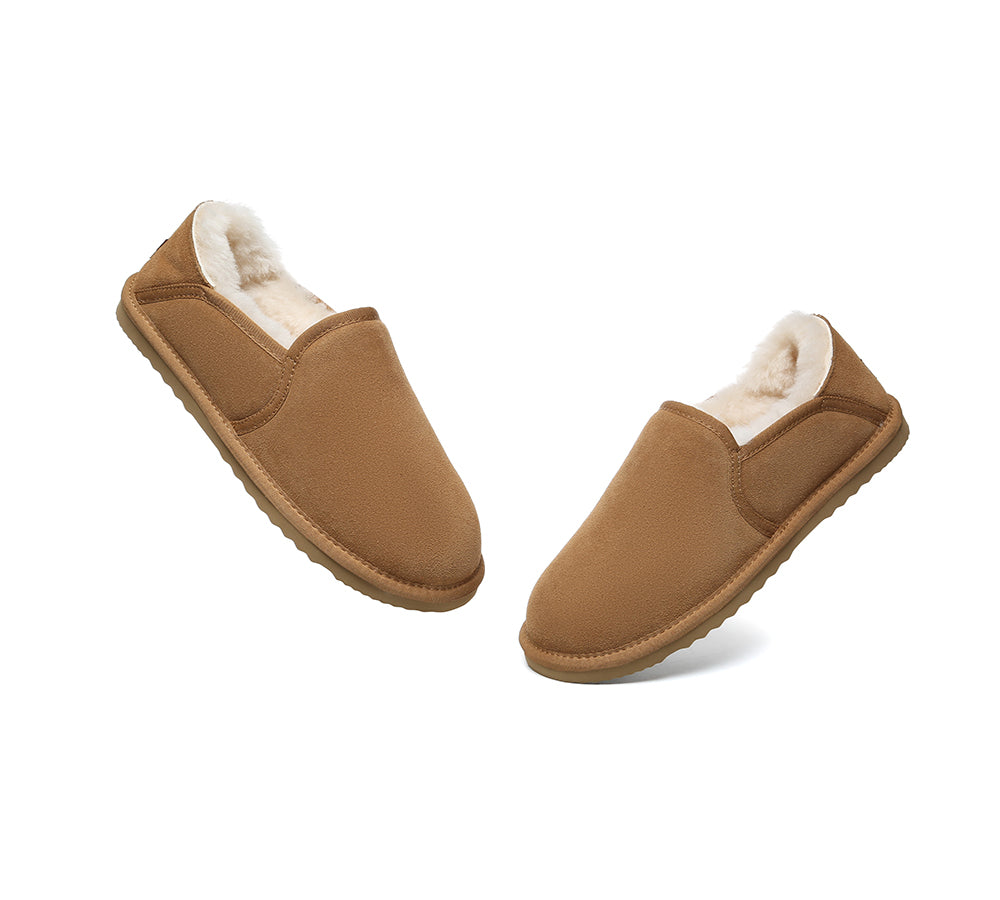 AUSTRALIAN SHEPHERD® UGG Slippers Men Sheepskin Wool Ankle Barn