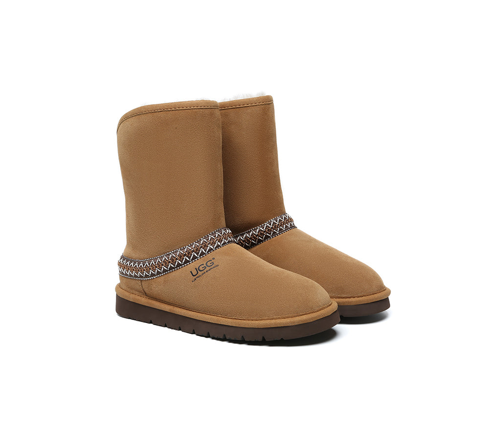 AUSTRALIAN SHEPHERD® UGG Boots Sheepskin Wool Knitted Isleen
