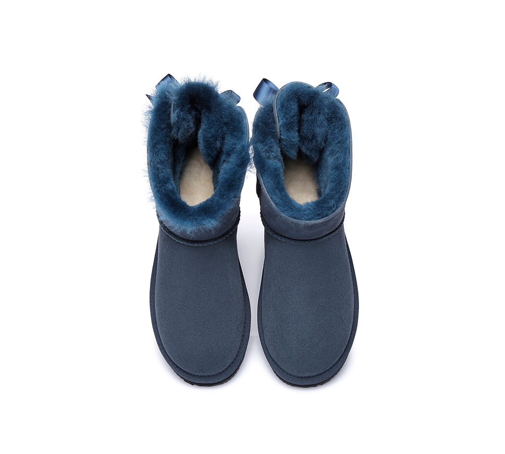 Urban UGG® UGG Boots Women Double faced Sheepskin Wool Mini Back Bow - UGG EXPRESS