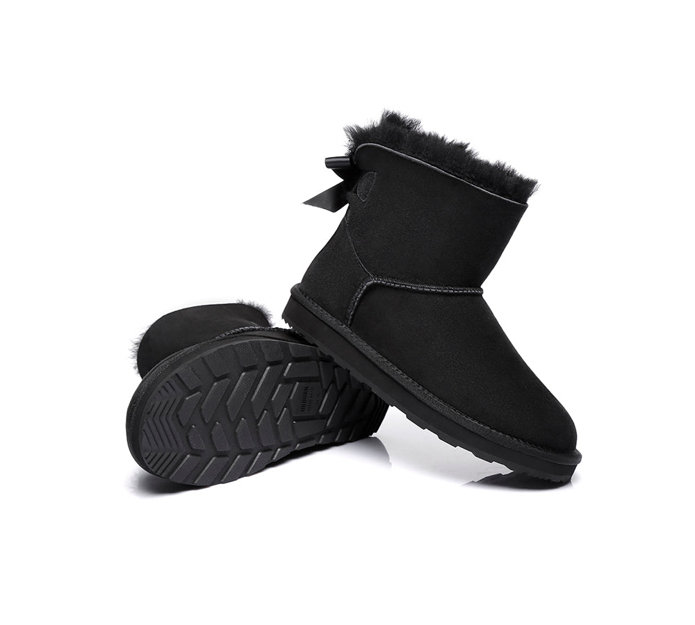 Urban UGG® UGG Boots Women Double faced Sheepskin Wool Mini Back Bow - UGG EXPRESS
