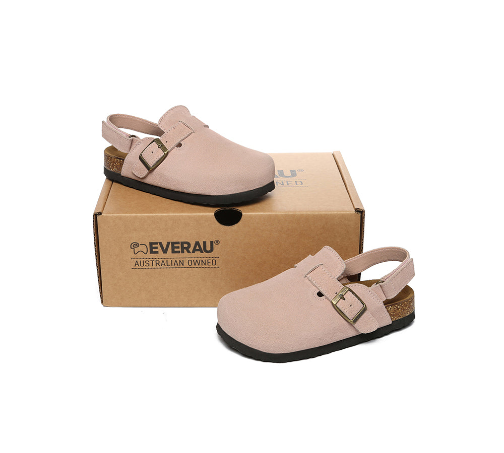 EVERAU® Kids Adjustable Buckle Straps Slingback Flat Clog Sandals