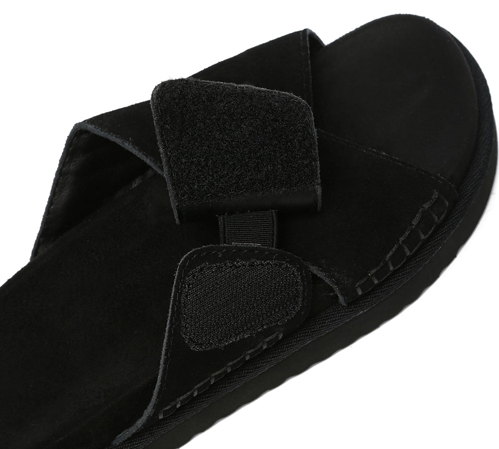 Slides - EVERAU® Adjustable Crossover Slip-on Summer Slides Lilac