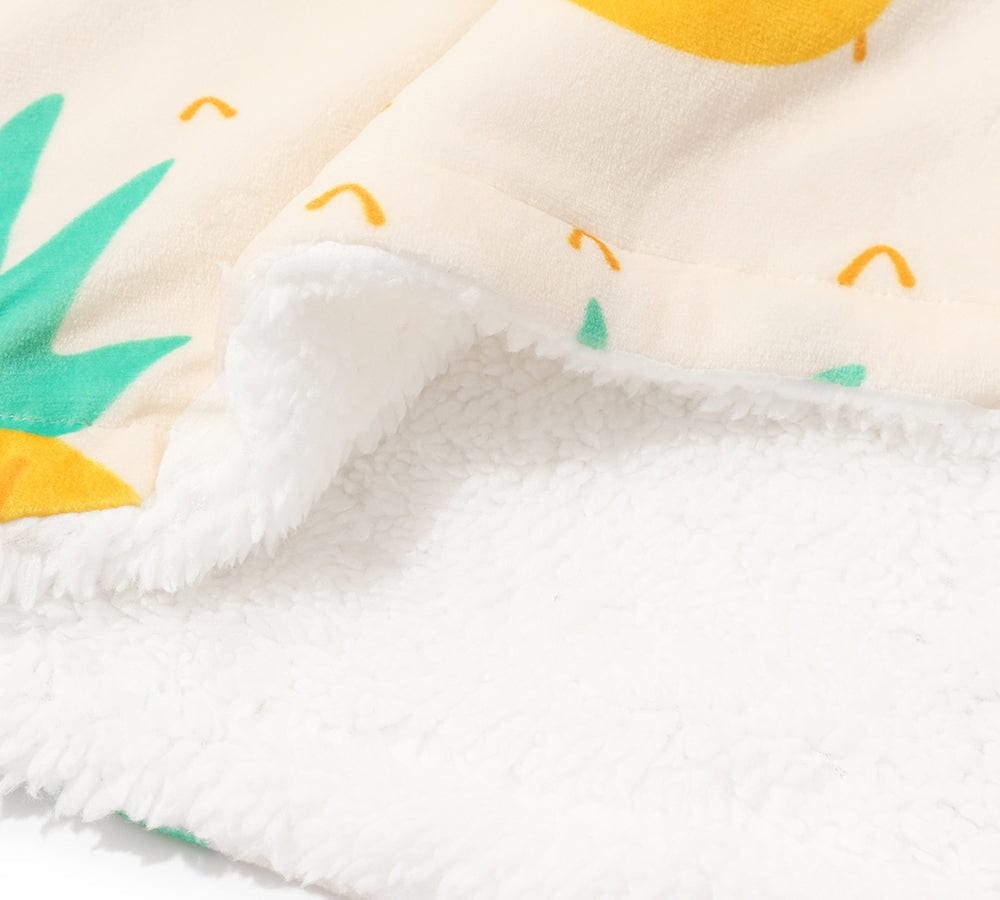 Apparel - Kids Reversible Hoodie Blanket Pineapple