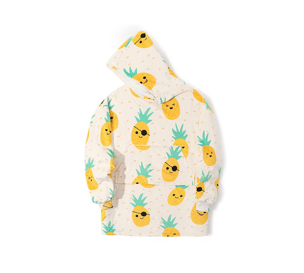 Apparel - Kids Reversible Hoodie Blanket Pineapple