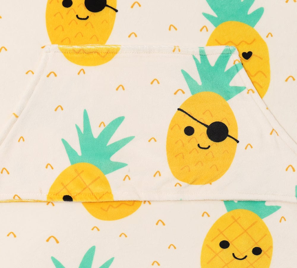 Apparel - Kids Reversible Hoodie Blanket Pineapple