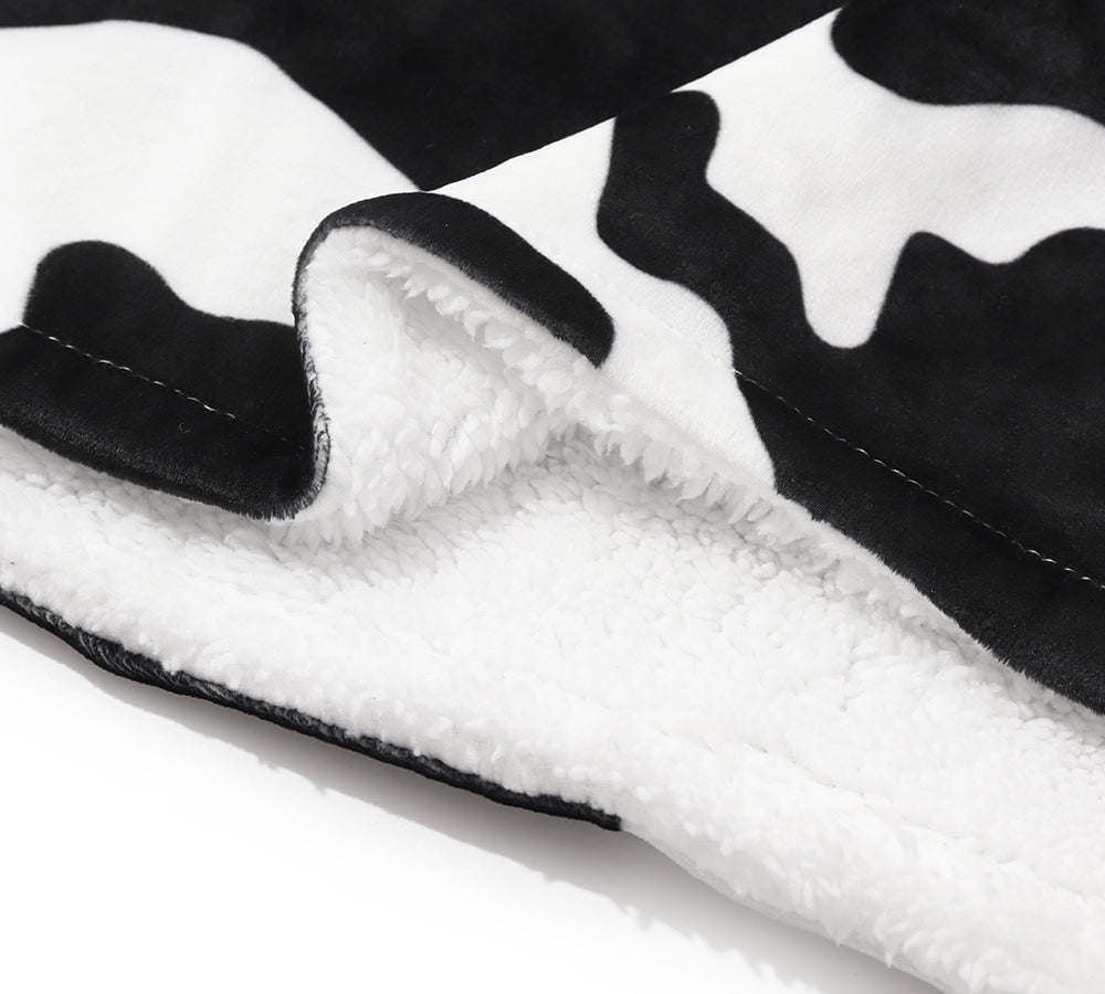 Apparel - Reversible Hoodie Blanket Unisex Cow Print