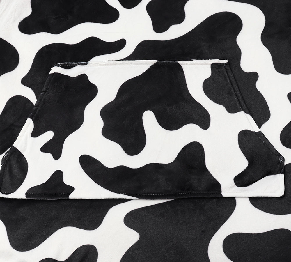 Apparel - Reversible Hoodie Blanket Unisex Cow Print