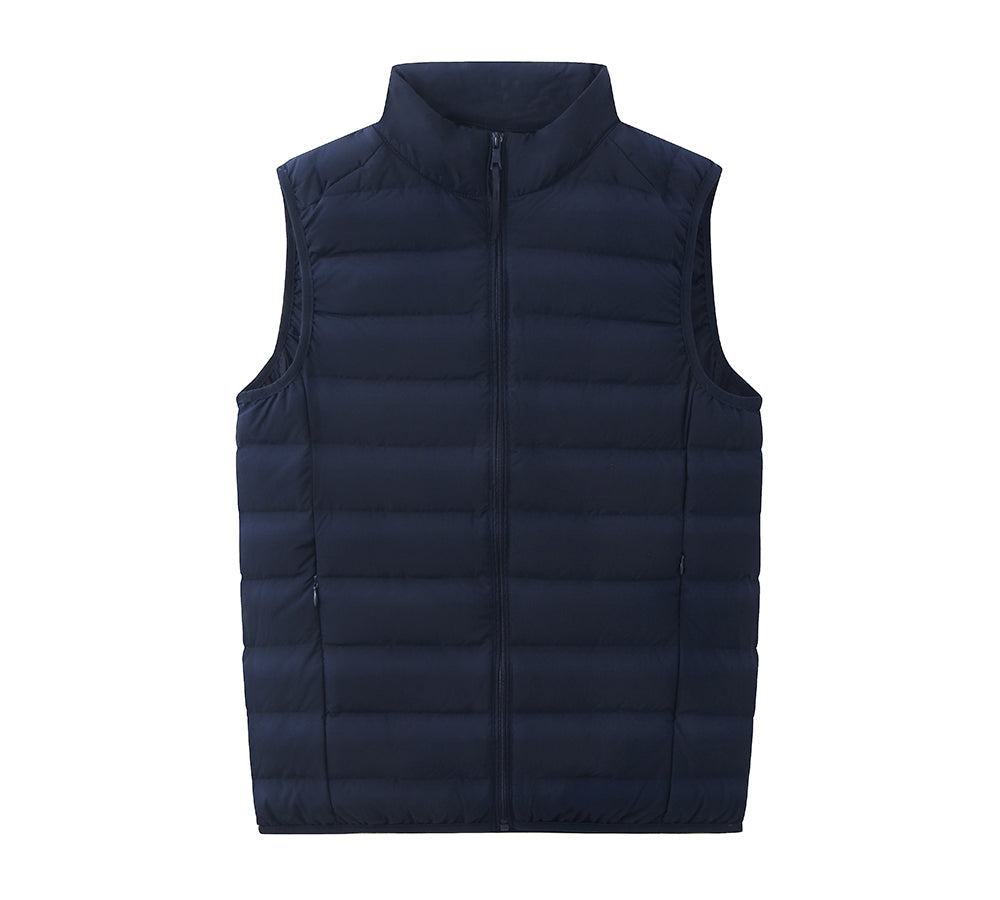 Apparel - Ultra-Light White Duck Down Vest Men Bowen Vest