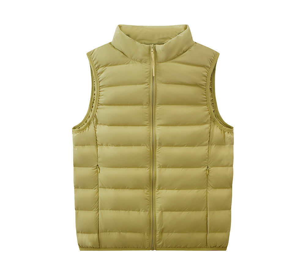 Apparel - Ultra-Light White Duck Down Vest Women Beverley
