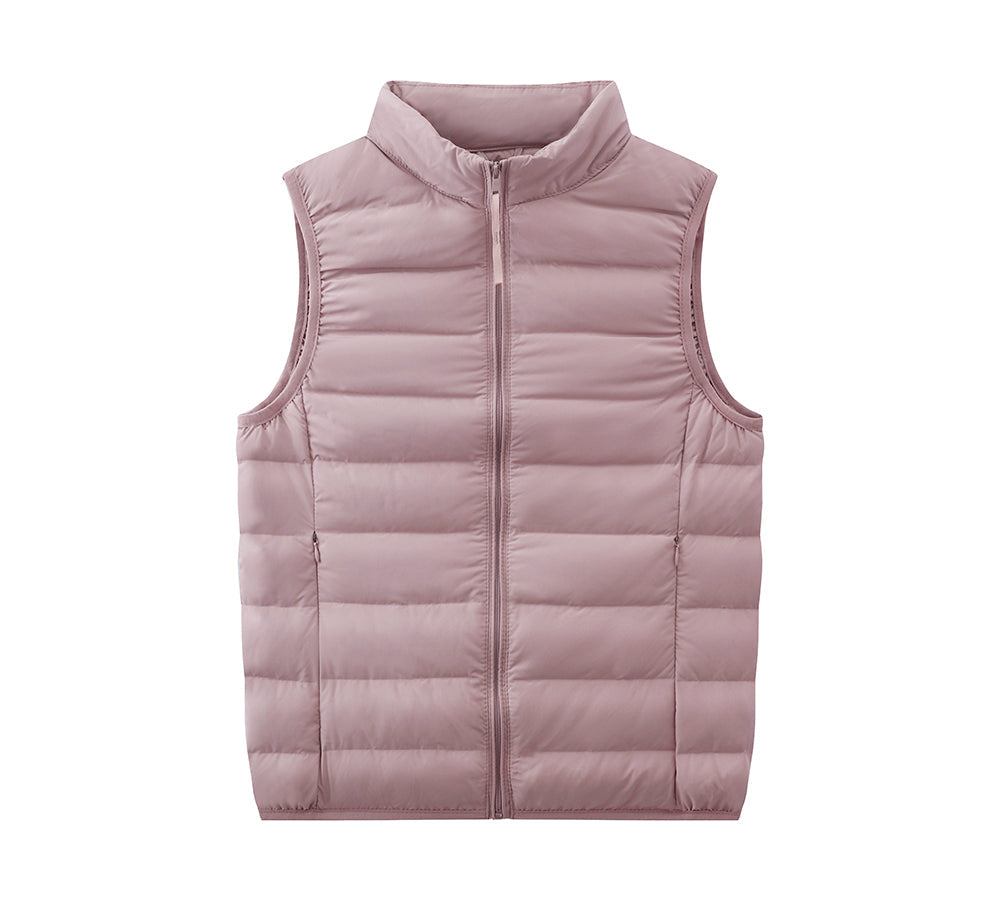 Apparel - Ultra-Light White Duck Down Vest Women Beverley