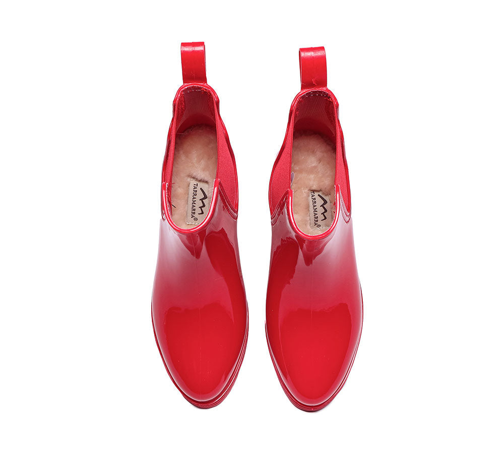 Fashion Boots - Rainboots, Ankle Gumboots Women Vivily With Wool Insole