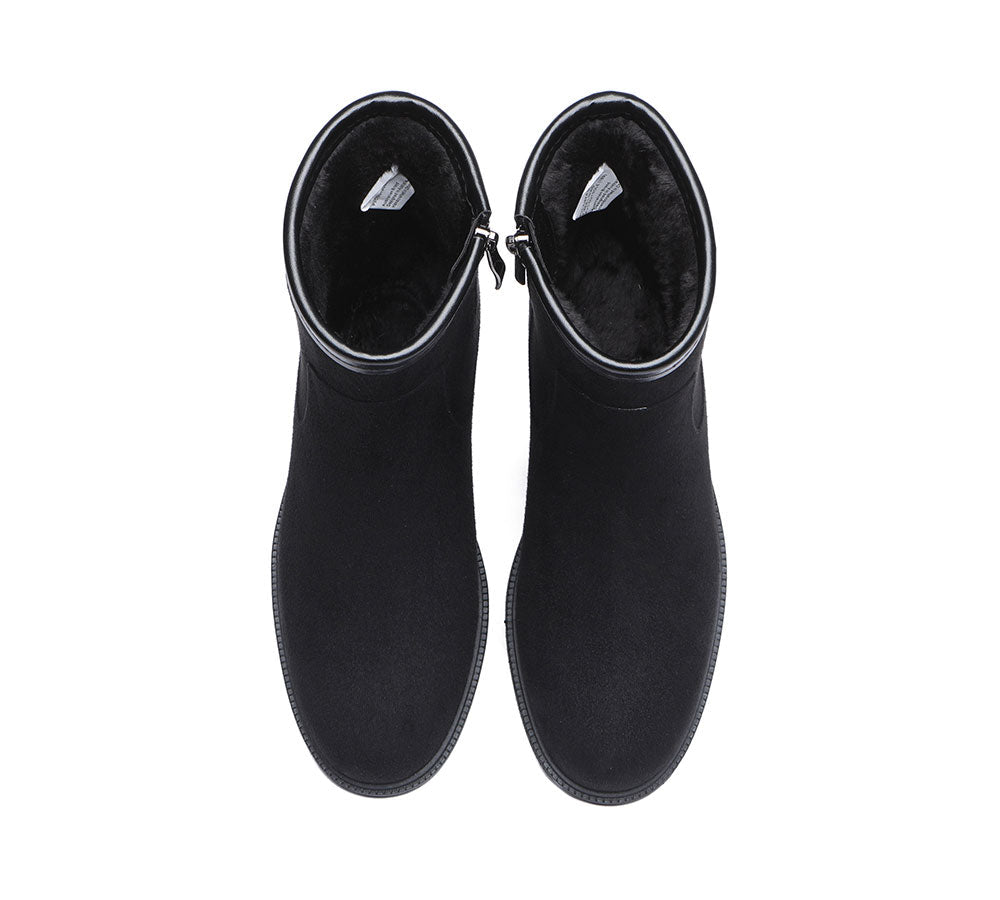 Fashion Boots - Rainboots, Shearling Ankle Gumboots Women Vinia With Wool Insole