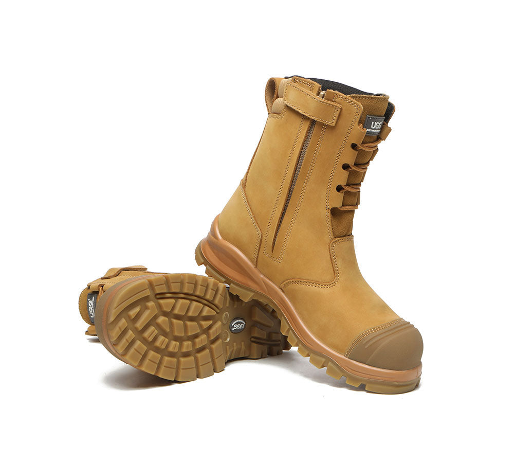 Fashion Boots - Work Safety Lace Up Men Boots Steel Toe With Wool Insoles Peter