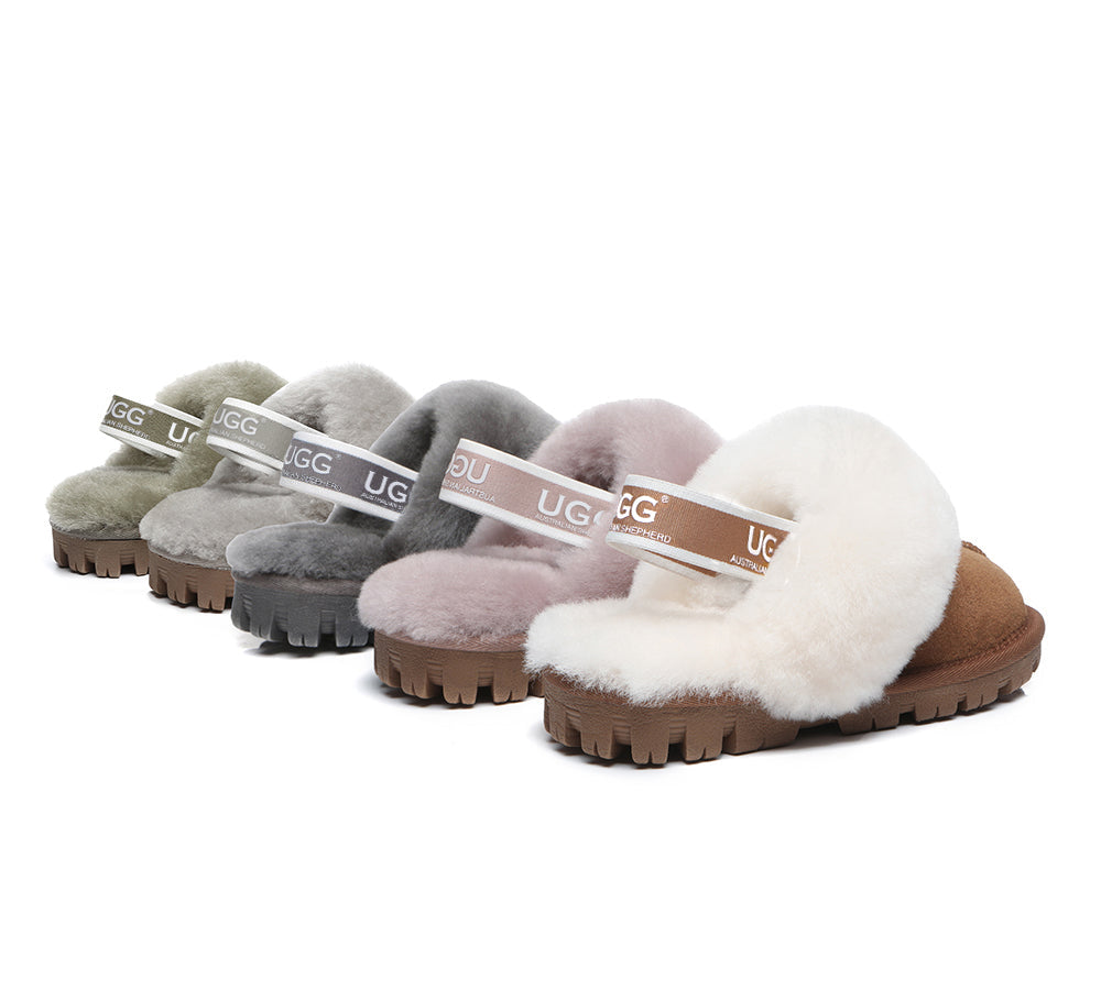 AUSTRALIAN SHEPHERD® Kids Slingback UGG Slipper Kids Waffle Plus