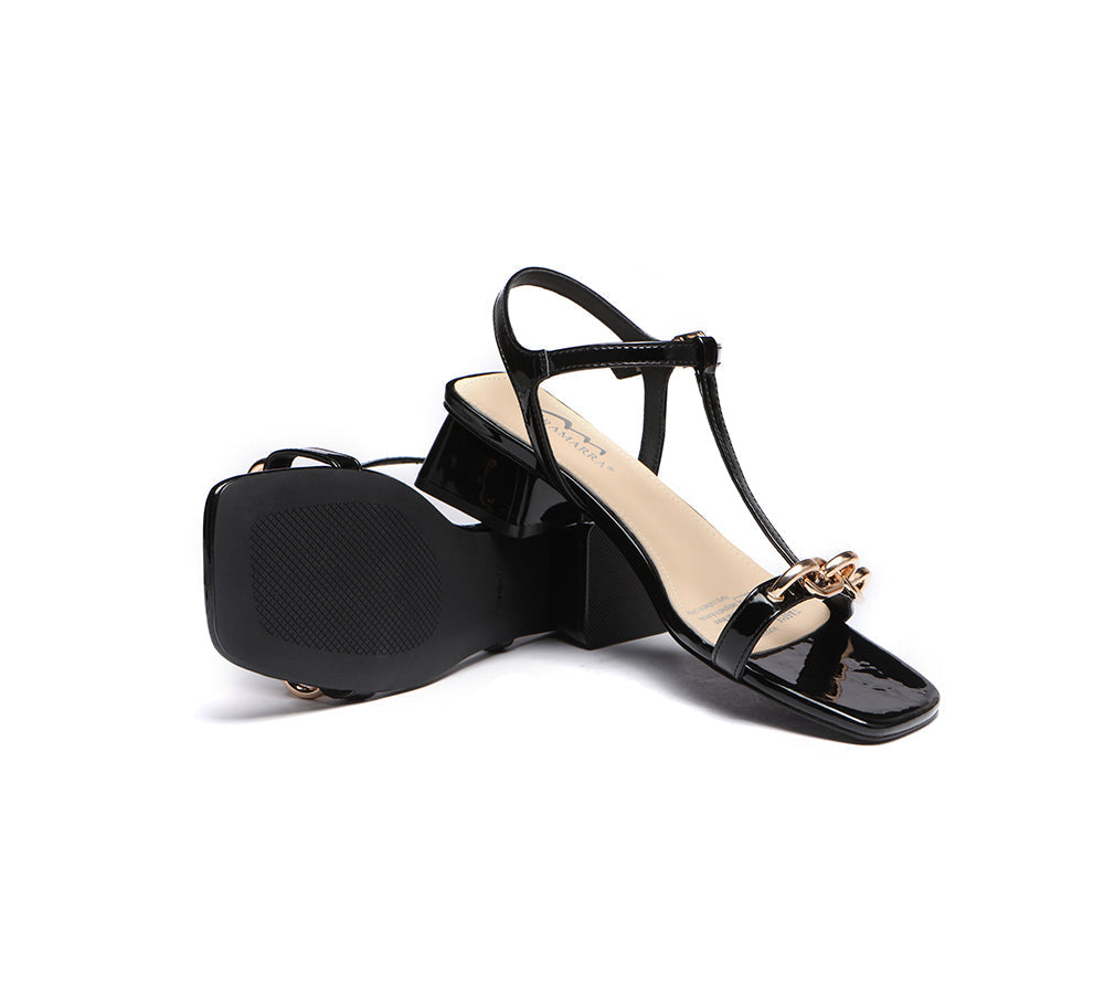 Sandals - Low Heel Slingback Gold Chain Decor Sandals Women Ginny