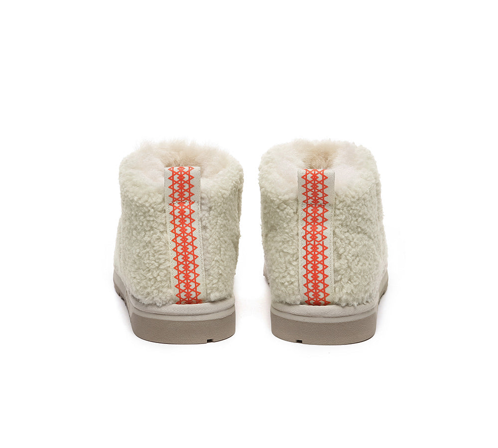 EVERAU® UGG Sheepskin Wool Plush Ankle Boots Ultra Teddycozy