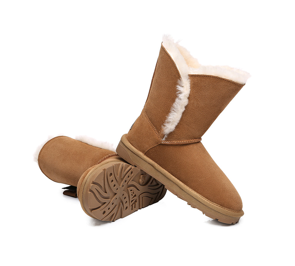 UGG Boots - Sheepskin Double Bow Boots Women Eira