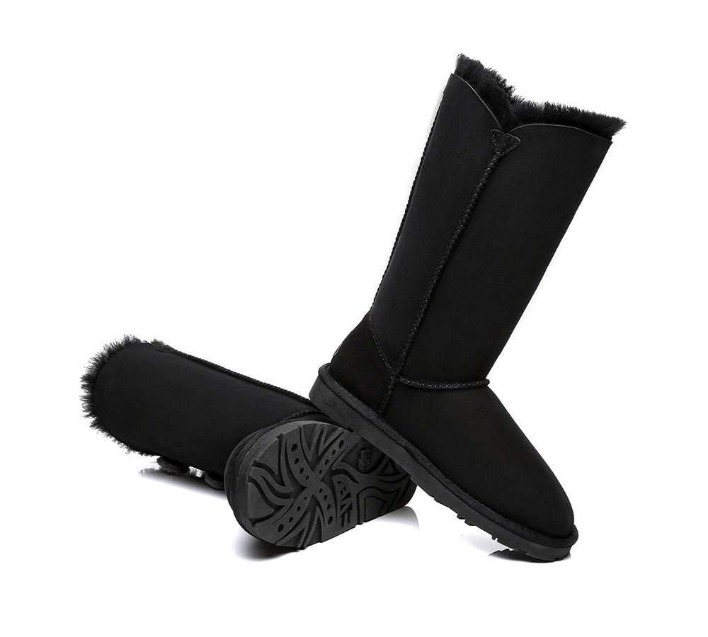 UGG Boots - Tall Triple Button Sheepskin Boots Aspen