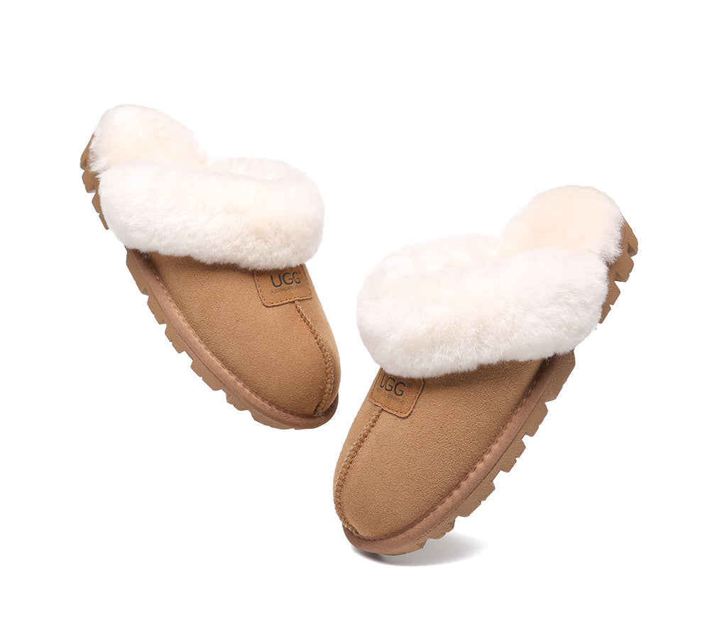 UGG Slippers - AUSTRALIAN SHEPHERD® UGG Double Face Sheepskin Wool Slippers Suzie Scuff