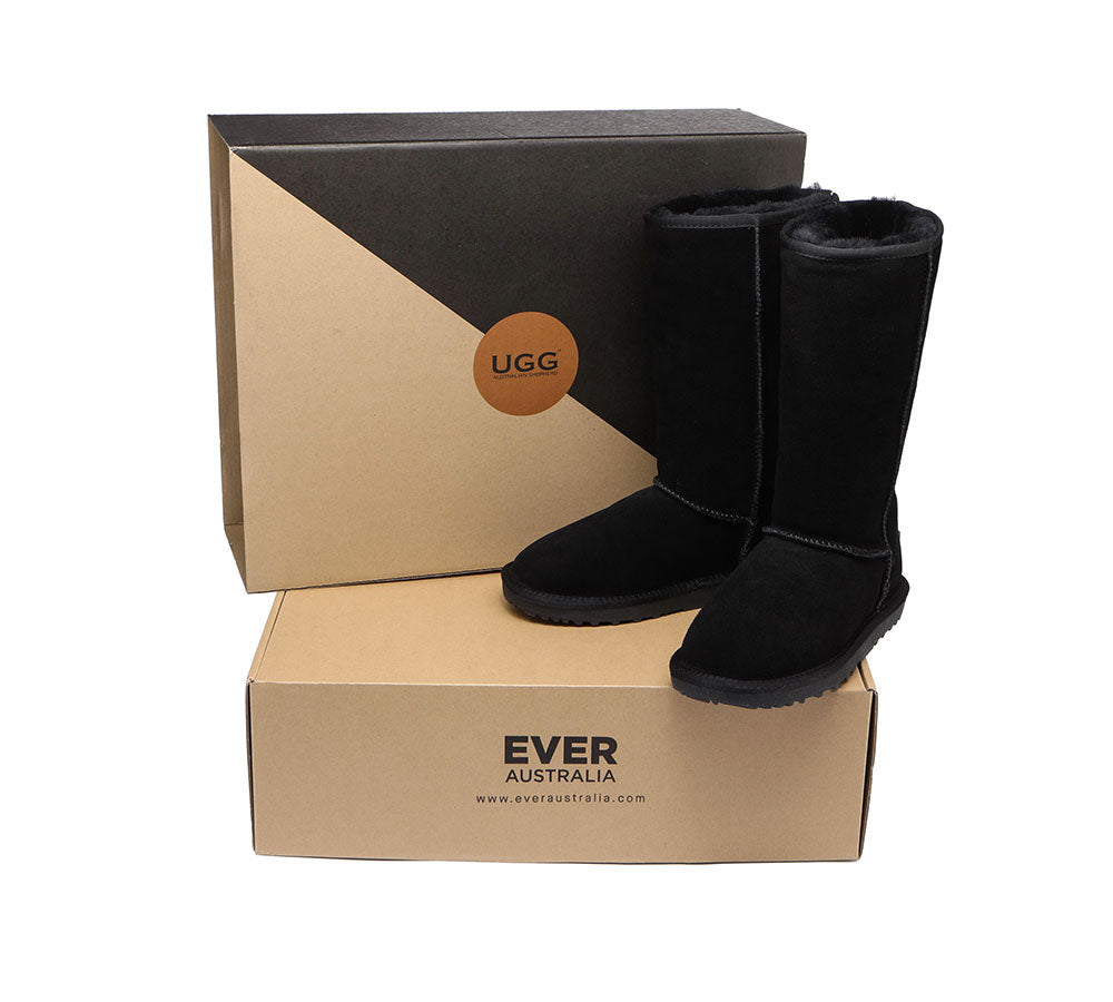 AUSTRALIAN SHEPHERD® UGG Boots Double Face Sheepskin Tall Classic Suede