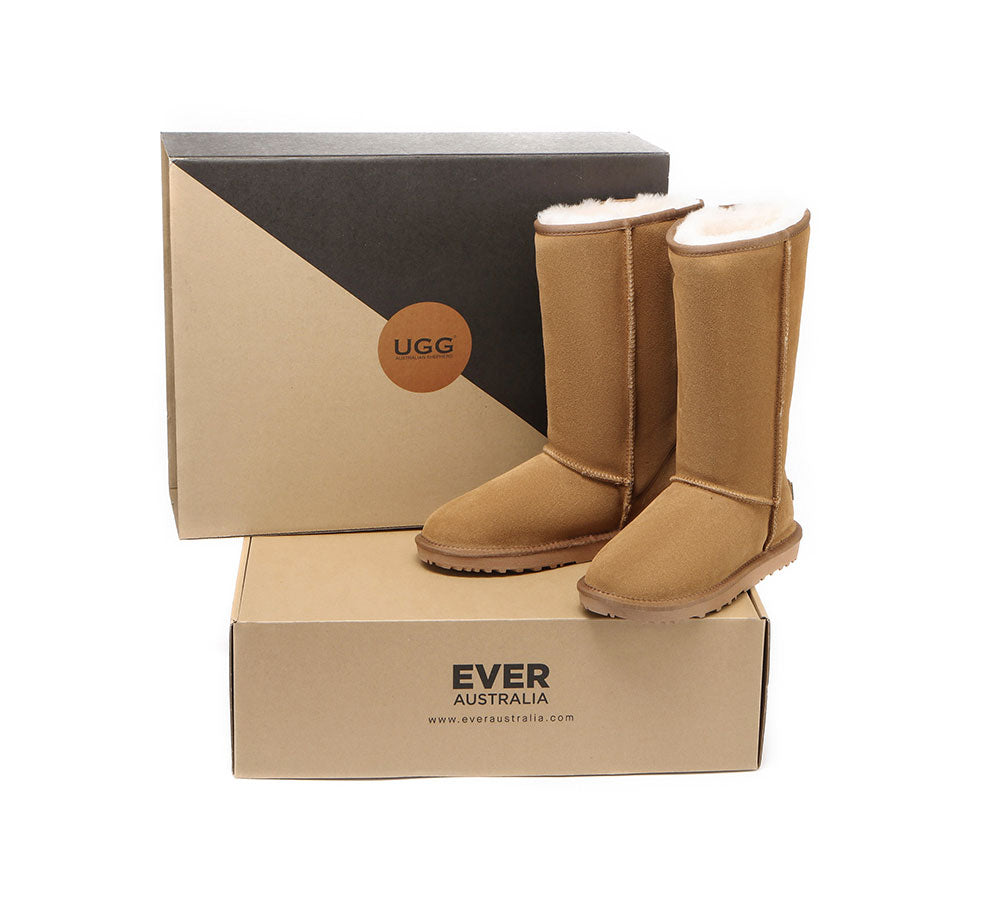 AUSTRALIAN SHEPHERD® UGG Boots Double Face Sheepskin Tall Classic Suede