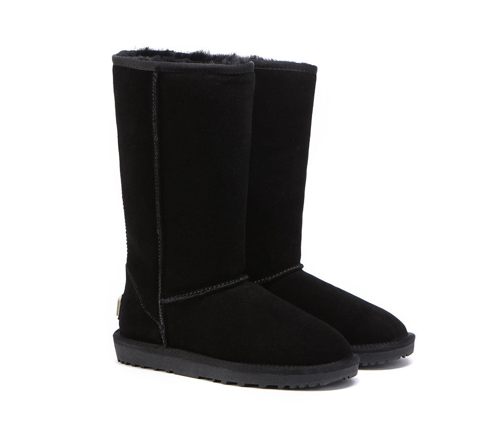 AUSTRALIAN SHEPHERD® UGG Boots Double Face Sheepskin Tall Classic Suede