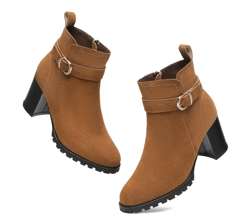 TARRAMARRA® Leather Ankel Heel Boots Women Vica