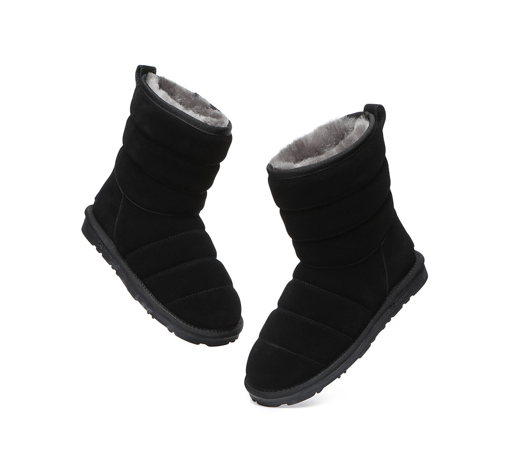 EVERAU® Short Sheepskin Boots Women Short Puffer