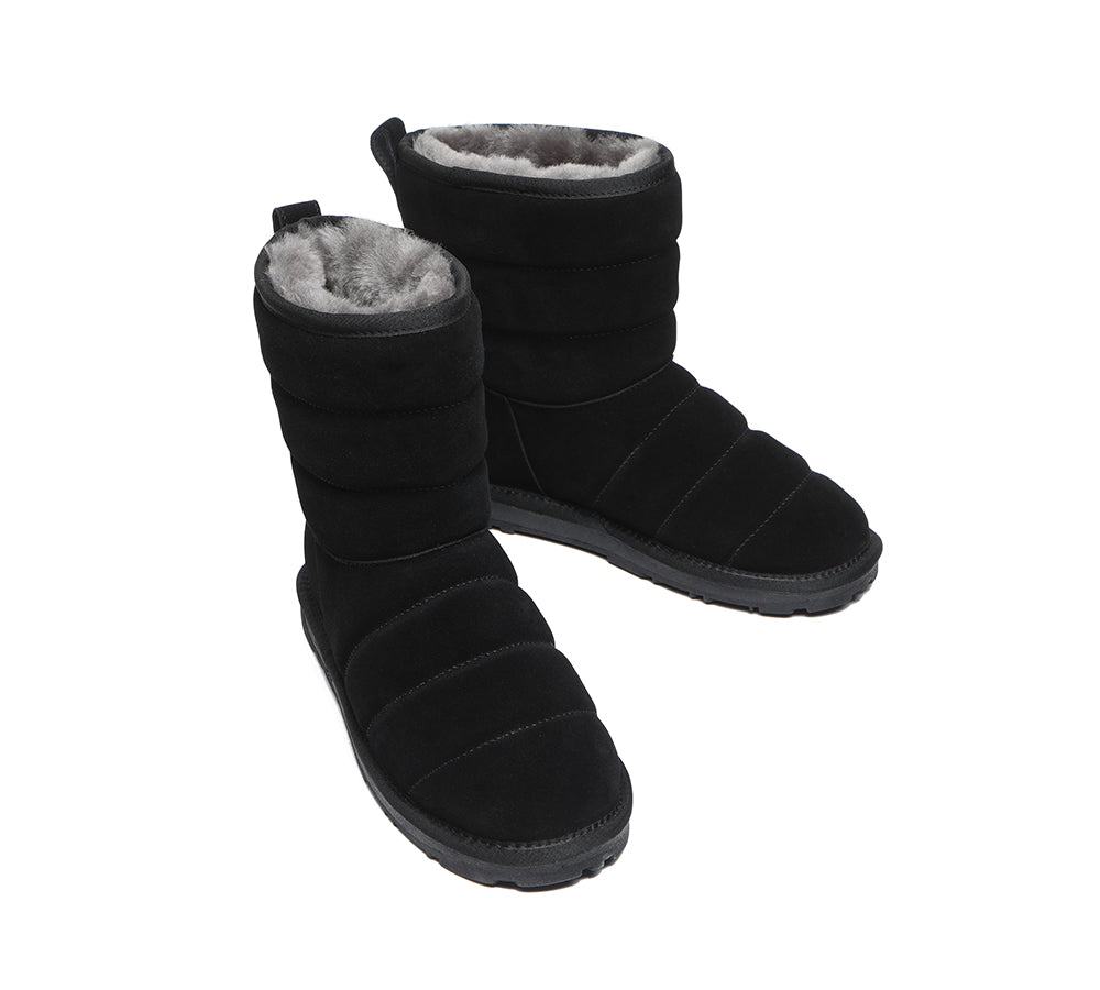 EVERAU® Short Sheepskin Boots Women Short Puffer