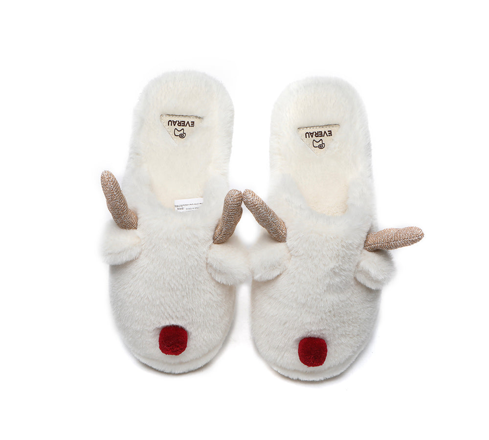EVERAU® Ultra Plush Unisex Reindeer Slippers