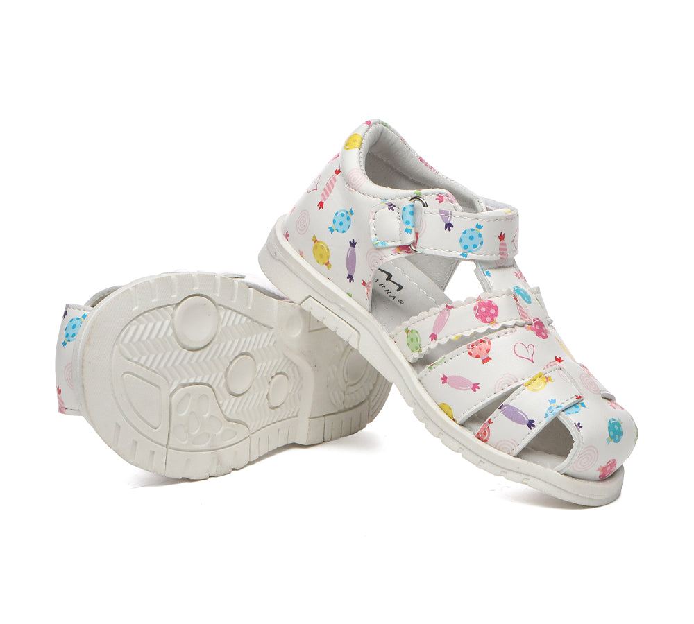 TARRAMARRA® Kids Hoop and Loop Roma Candy Girls Sandals