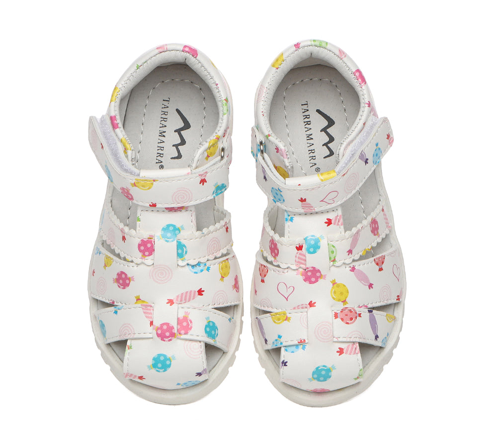 TARRAMARRA® Kids Hoop and Loop Roma Candy Girls Sandals