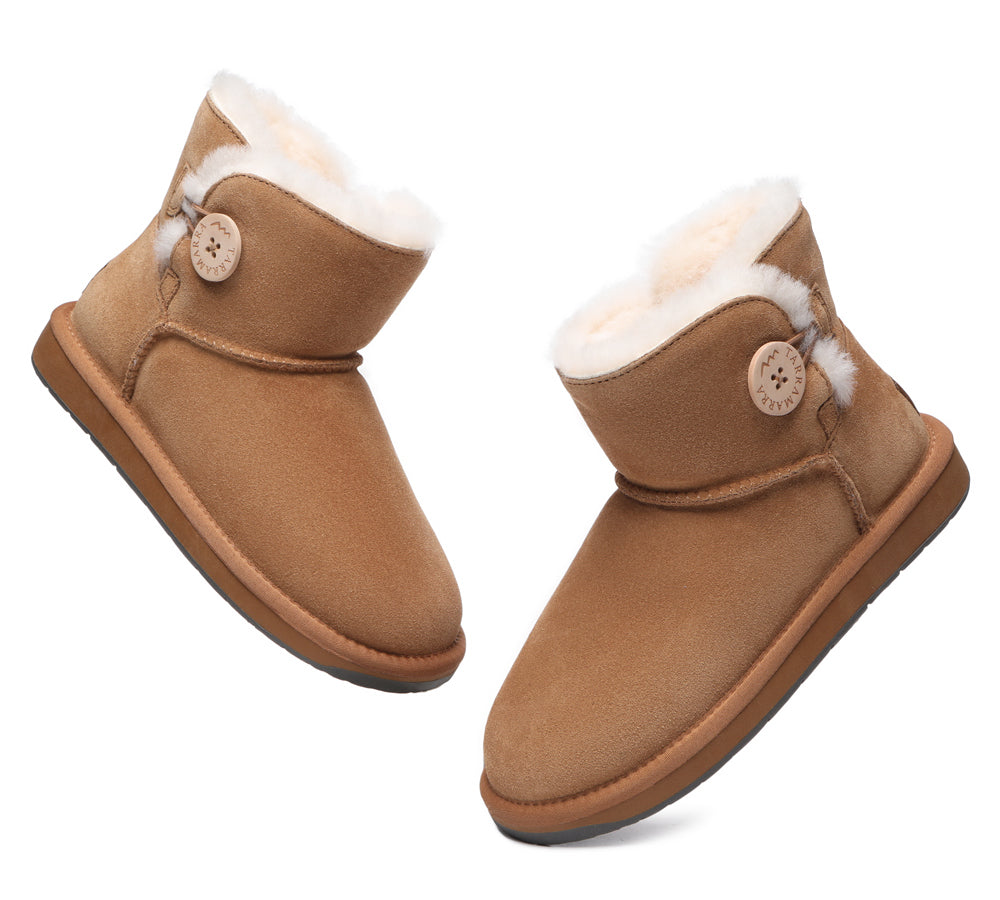 TARRAMARRA® Premium Australian Sheepskin Boots Unisex Mini Button Plus