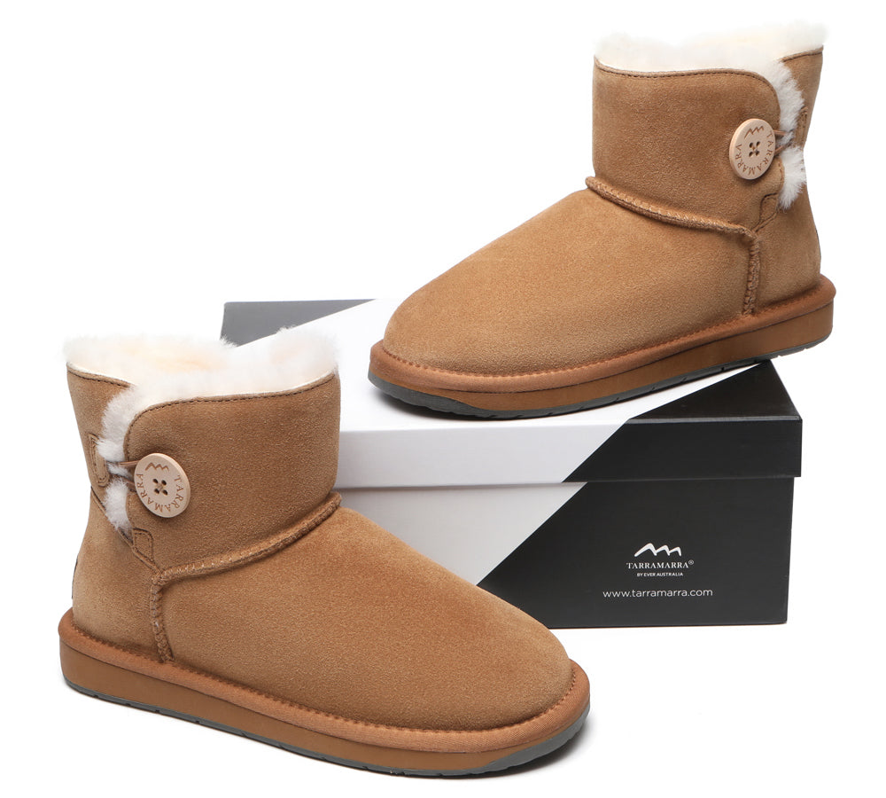 TARRAMARRA® Premium Australian Sheepskin Boots Unisex Mini Button Plus