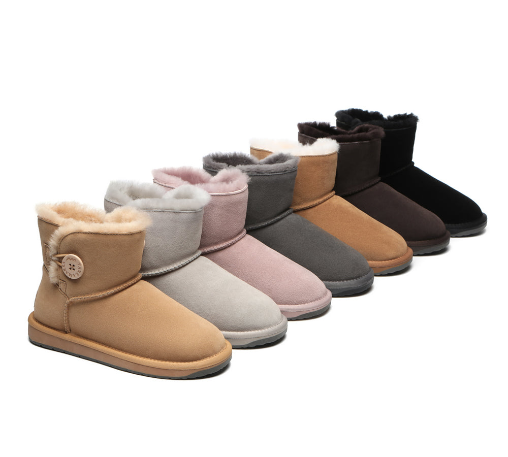 TARRAMARRA® Premium Australian Sheepskin Boots Unisex Mini Button Plus