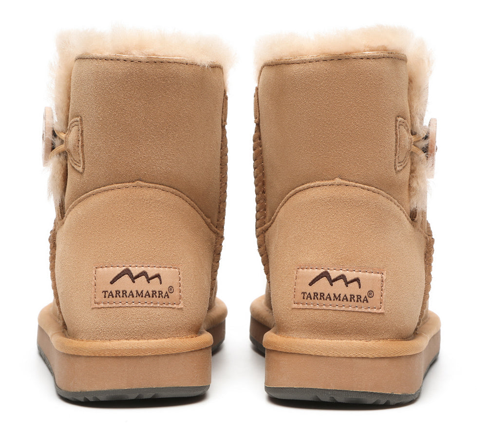 TARRAMARRA® Premium Australian Sheepskin Boots Unisex Mini Button Plus