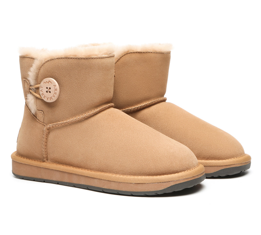 TARRAMARRA® Premium Australian Sheepskin Boots Unisex Mini Button Plus