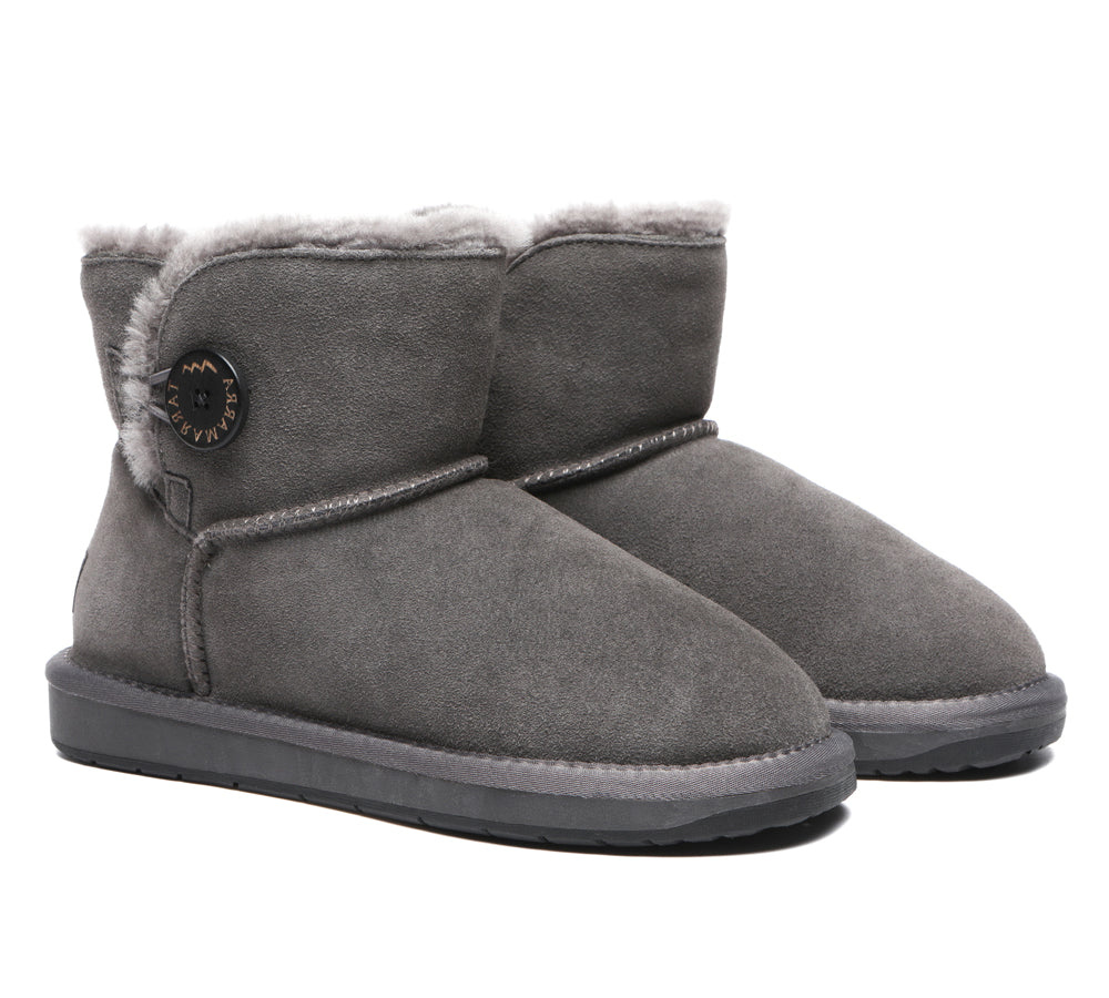 TARRAMARRA® Premium Australian Sheepskin Boots Unisex Mini Button Plus