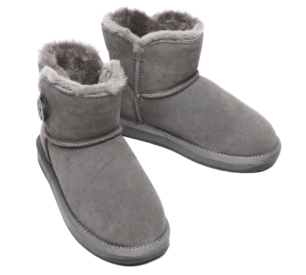 TARRAMARRA® Premium Australian Sheepskin Boots Unisex Mini Button Plus