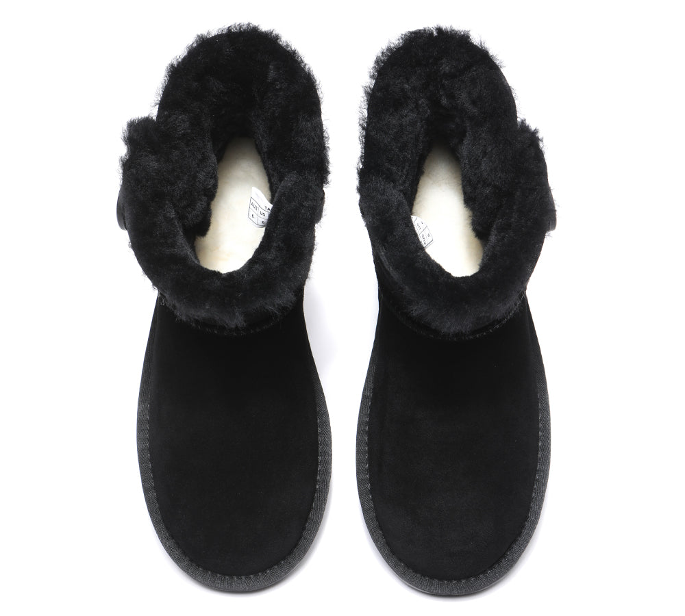 TARRAMARRA® Premium Australian Sheepskin Boots Unisex Mini Button Plus